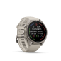 Preview: GARMIN Fenix 9, 43mm, Nebelgrau/Titan mit Silikon-Armband (010-04761-01)